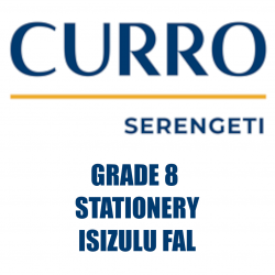 Curro Serengeti Stationery Grade 8 (EXCLUDES CALCULATOR & DICTIONARIES)