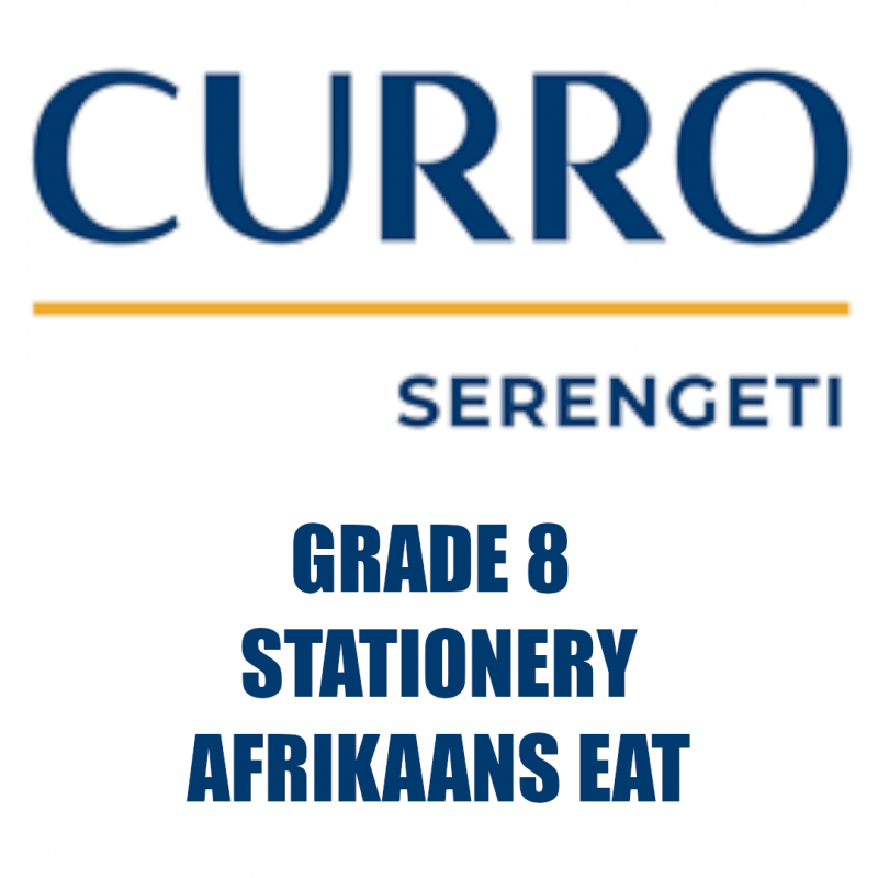 Curro Serengeti Stationery Grade 8 (EXCLUDES CALCULATOR & DICTIONARIES)