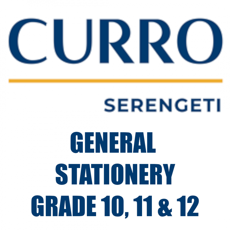 Curro Serengeti General Stationery Grade 10, 11, 12