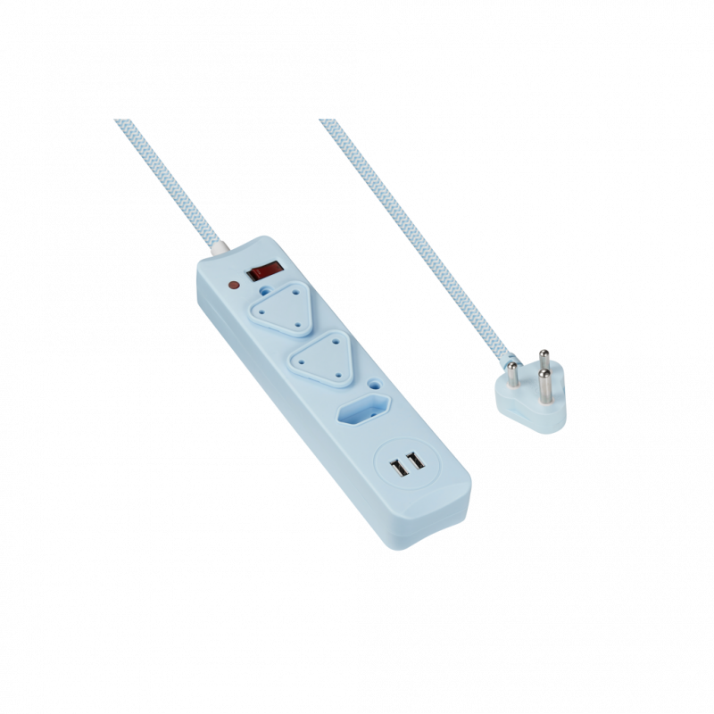 Switched 3-Way Medium Surge Protected Multiplug with Dual 24A USB Ports ...