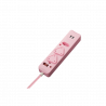 Switched 3-Way Medium Surge Protected Multiplug with Dual 24A USB Ports 0.5m Braided Cord Pink