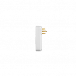 Switched 3-Way Medium Surge Adaptor with type C + USB White