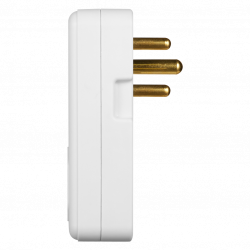 Switched 3-Way Medium Surge Adaptor White