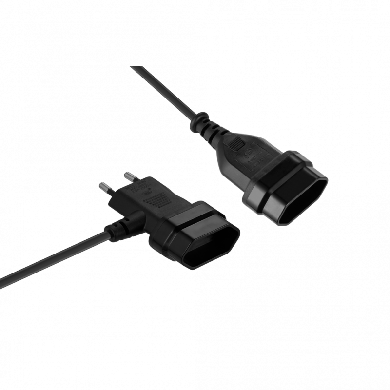Switched Easy Cable Extender 2 Pin Euro to T Shape AC 2 Pin Euro Socket ...