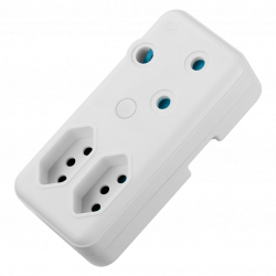 Switched 3-Way Adaptor White