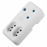 Switched 3-Way Adaptor White