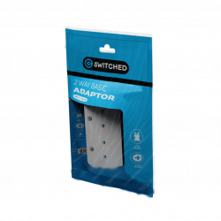 Switched 2-Way Adaptor White