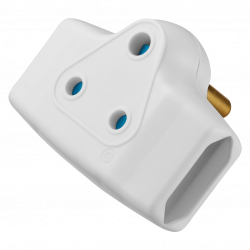 Switched 3-Way Adaptor White