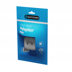 Switched 1-Way Euro Adaptor White