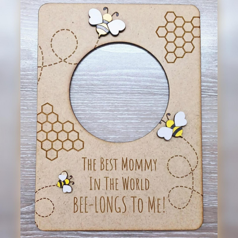 Bee Photo Frame with Mini Slab - add you own photo Bee Photo Frame with Mini Slab - add you own photo