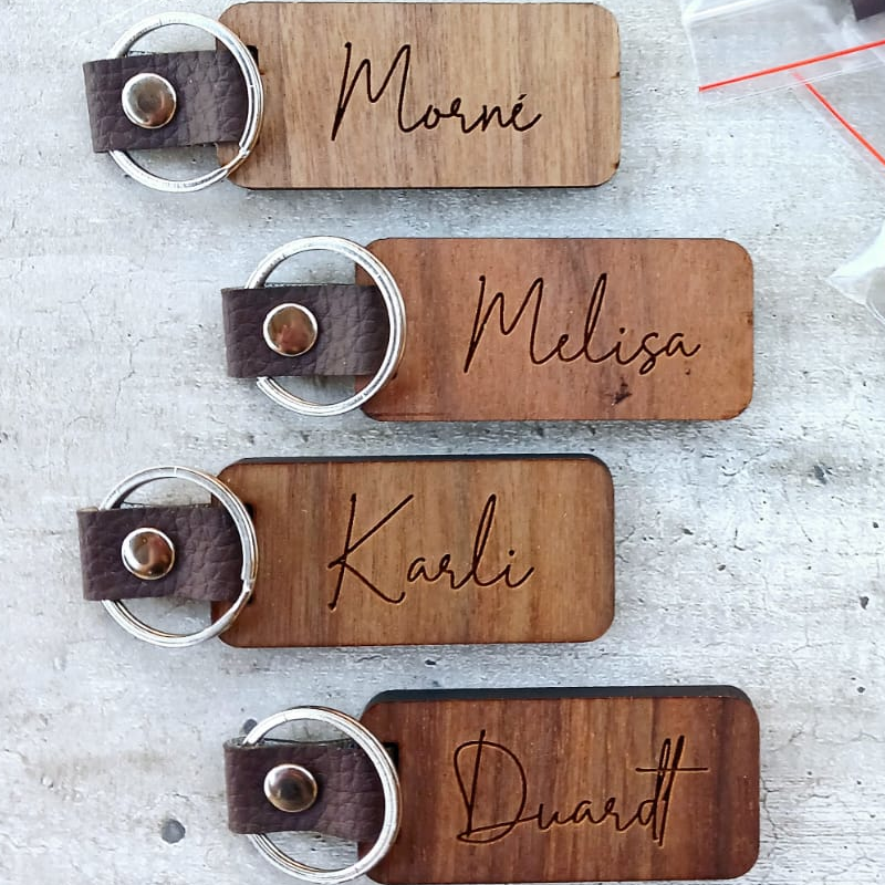 Personalised Walnut Keyring Personalised Walnut Keyring
