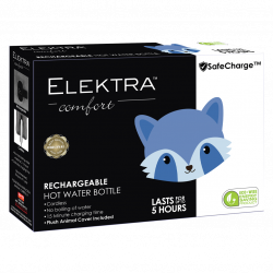 Elektra Hot Water Bottle Blue Raccoon