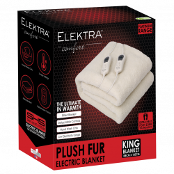 Elektra Comfort Electric Blanket King Plush Fur