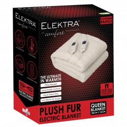 Elektra Comfort Electric Blanket Queen Plush Fur