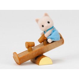 Cat Baby With Seesaw