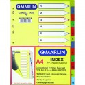 Marlin File dividers / indexes Polyprop: 12 position printed 1-12 
