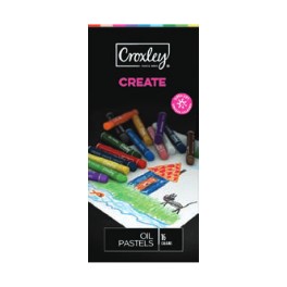 Croxley Create Oil Pastels - 8mm Round Box of 12