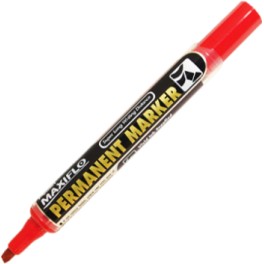 Pentel Maxiflo Pump-It Permanent Chisel Tip Marker Red NLF60B