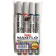 Pentel Maxiflo White Board Markers Wallet of 4