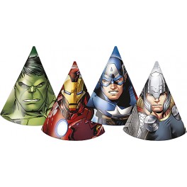 Avengers Assemble Multihero Party Hats 6's