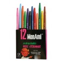 Mon Ami Retractable Wax Crayons 12's