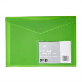 Meeco Executive Carry Folder with Magnetic Closure Green