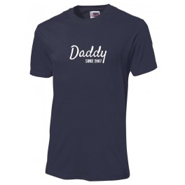 Daddy Since YYYY Personalised T-Shirt Navy