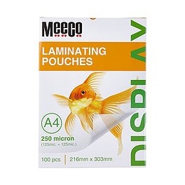 Meeco A4 Laminating Pouch 250 Micron 100s