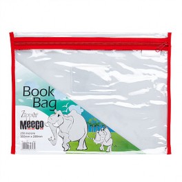 Meeco Book Bag Zip 355mm x 280mm Red