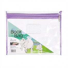 Meeco Book Bag Zip 355mm x 280mm Violet