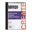 Meeco A4 Economy Quotation Folder With Overlay Black