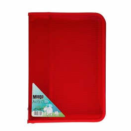 Meeco A4 Zip File Case Red