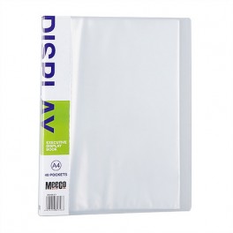 Meeco Executive A4 Display Book 40 Pockets Clear