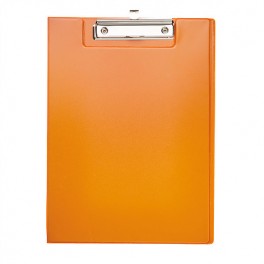 Meeco A4 Clipboard With Flap Orange