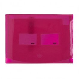 Meeco A4 Expanding File 12 Division Translucent Pink