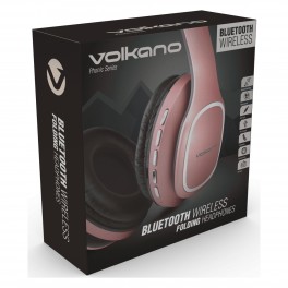 Volkano Phonic Series Bluetooth Full Size Headphones Rose Gold