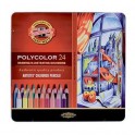 Koh-i-Noor Polycolor Pencil Crayons 24s in Tin