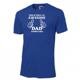 This is What an Awesome Dad Looks Like Shirt Blue