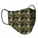 Clinic Gear Boys Printed Reusable Protective Face Masks Camo