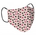 Clinic Gear Girls Printed Reusable Protective Face Masks Hearts