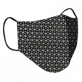 Clinic Gear Mens Printed Reusable Protective Face Masks Black