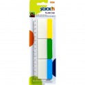 Stick'n Repositionable Filing Tabs 3 Solid Colours - 30 Sheets Per Pad