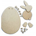 Easter Bunny Craft Kit 17pc
